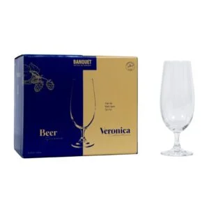 6 stk 370ml Beer Flute Banquet Crystal Glass