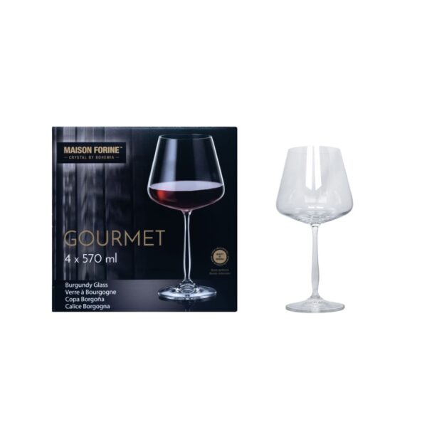 570 ml Burgundy Borgona Rødvinsglass 4 stk