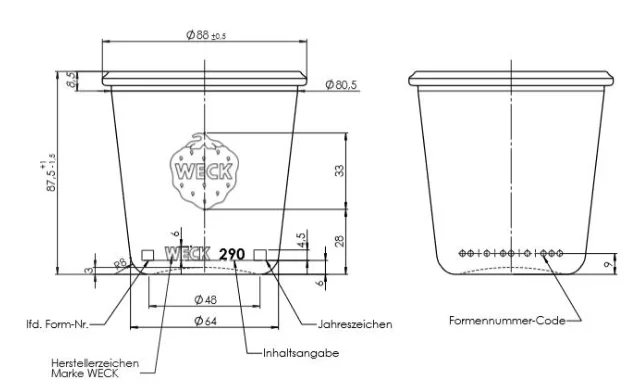 tegning weck 290ml