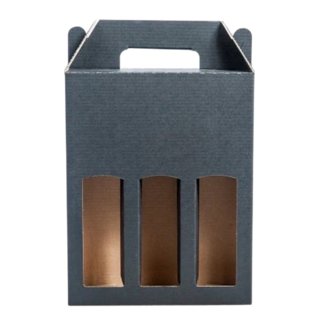 Sort Gaveeske 3 Flasker (500ml)