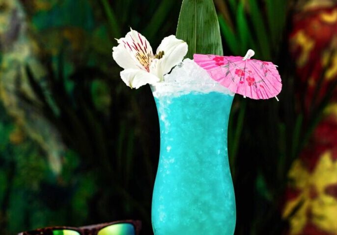 Blue hawaii cocktail